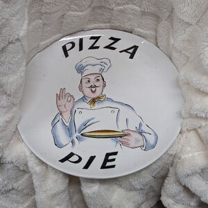 Vintage Ceramic 12" Hand Painted Pizza Pie Plate Chef Ideal Ironstone China